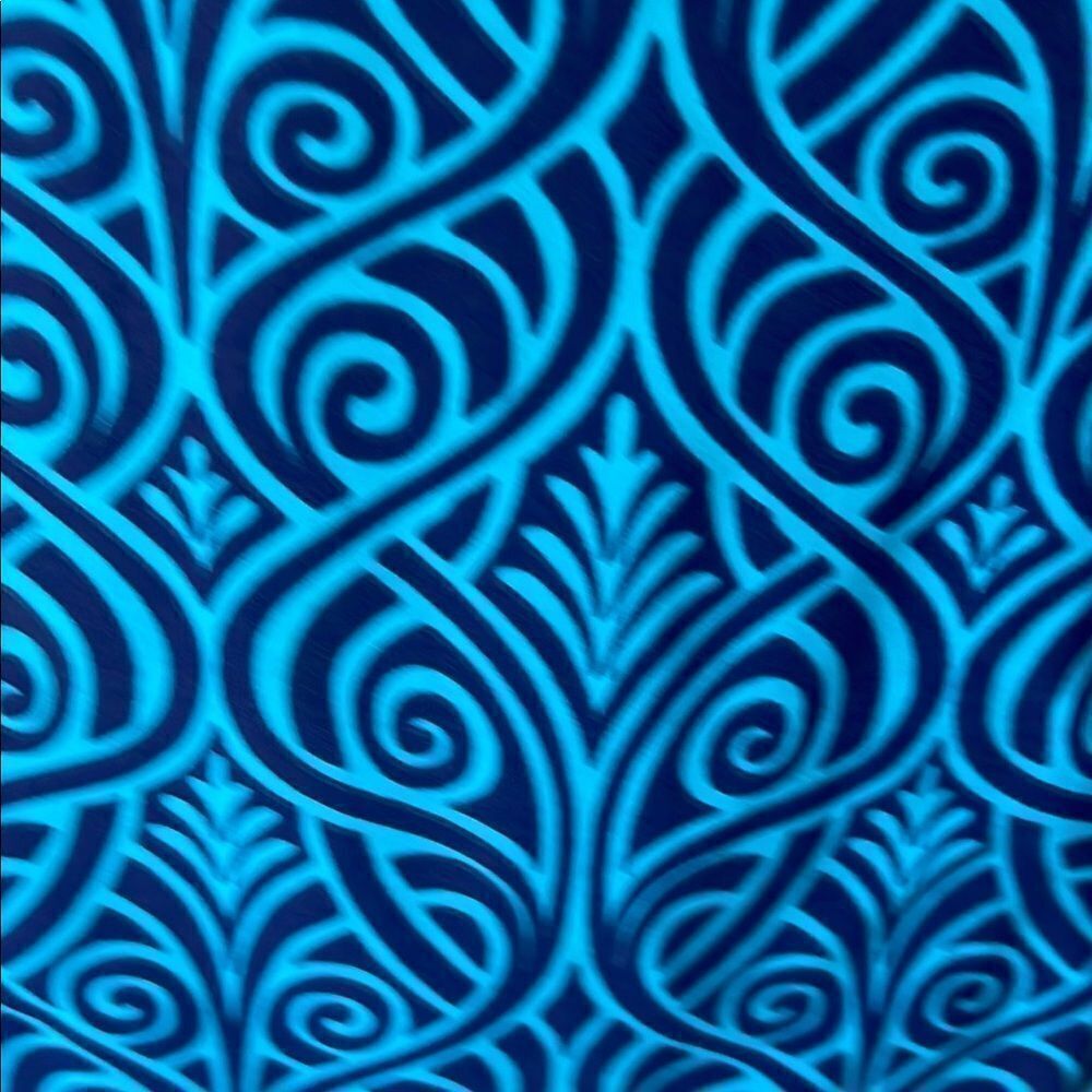 Blue Patterned Sleeveless Dress - Picture 4 of 5